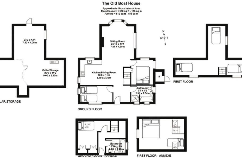 The Old Boat House, Seaview - Seafront Three Bedroom Cottage With Separate Two Bedroom Annexe Экстерьер фото